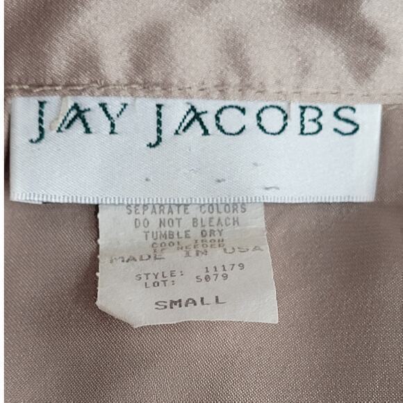 Jay Jacobs Short Sleeve Vintage Shimmer Three Shell Buttons Down Blouse Top - Picture 4 of 12